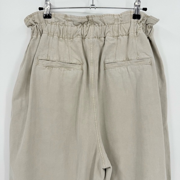 Free People Margate Beige High Waist Pleated Trouser Pants Size M - Picture 12 of 13